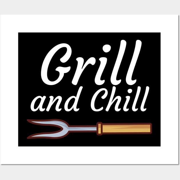 Grill and Chill Wall Art by maxcode
